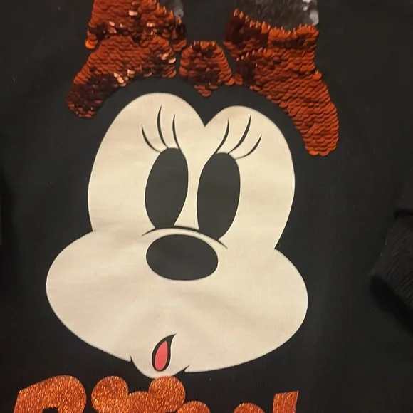 Disney Black and Orange Minnie Mouse Boo Sweatshirt - Picture 2 of 3